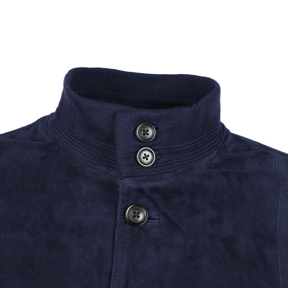 Emilio Romanelli Blue Calfskin Jacket - ACCEXO