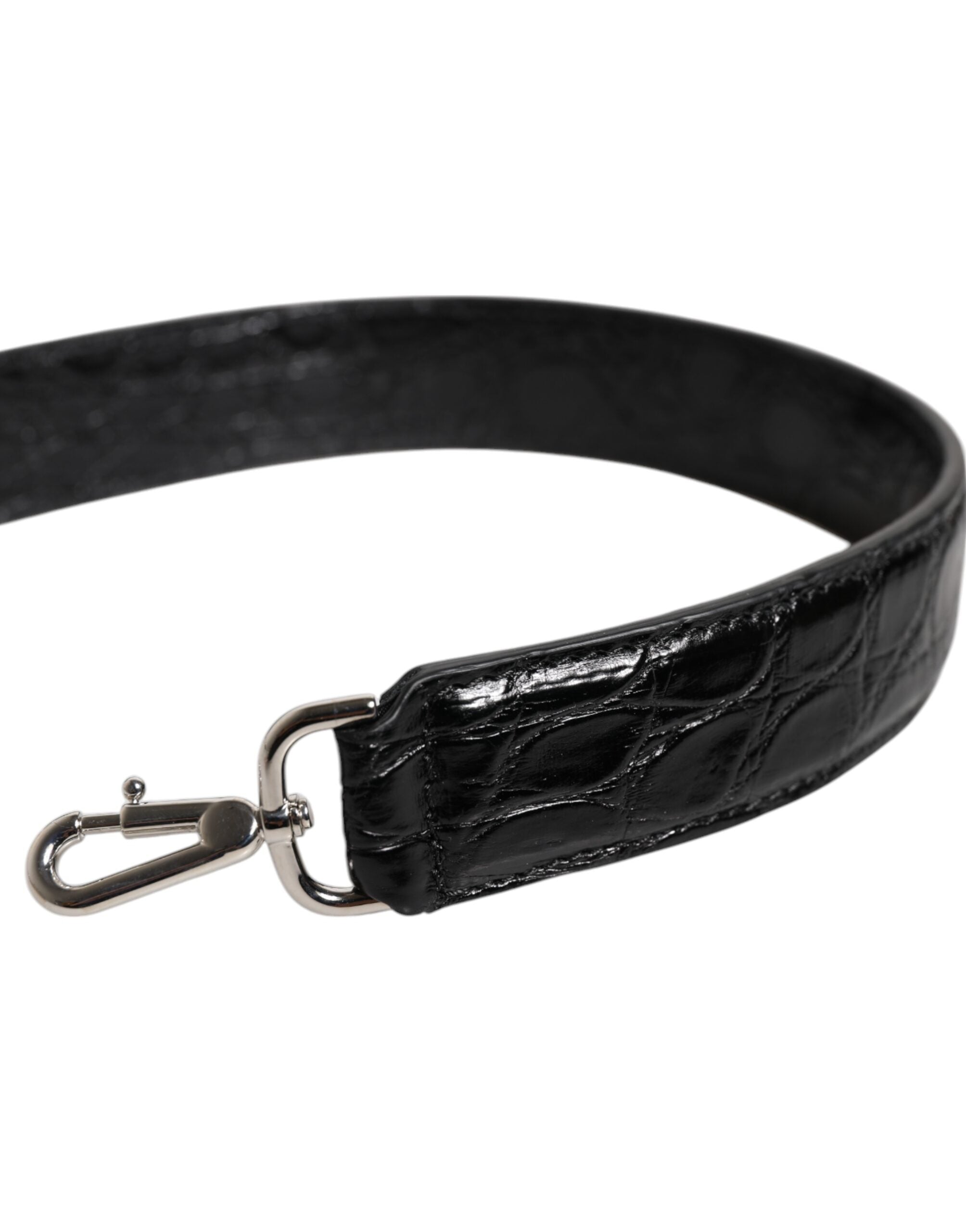 Dolce & Gabbana Black Alligator Leather Bag Shoulder Strap - ACCEXO