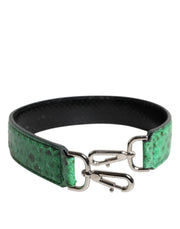 Dolce & Gabbana Black Green Exotic Leather Bag Shoulder Strap for Women