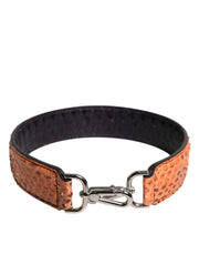 Dolce & Gabbana Black Beige Exotic Leather Bag Shoulder Strap for Women
