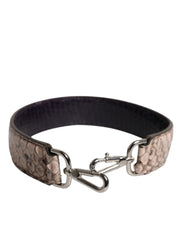 Dolce & Gabbana Black Cream Exotic Leather Bag Shoulder Strap for Women