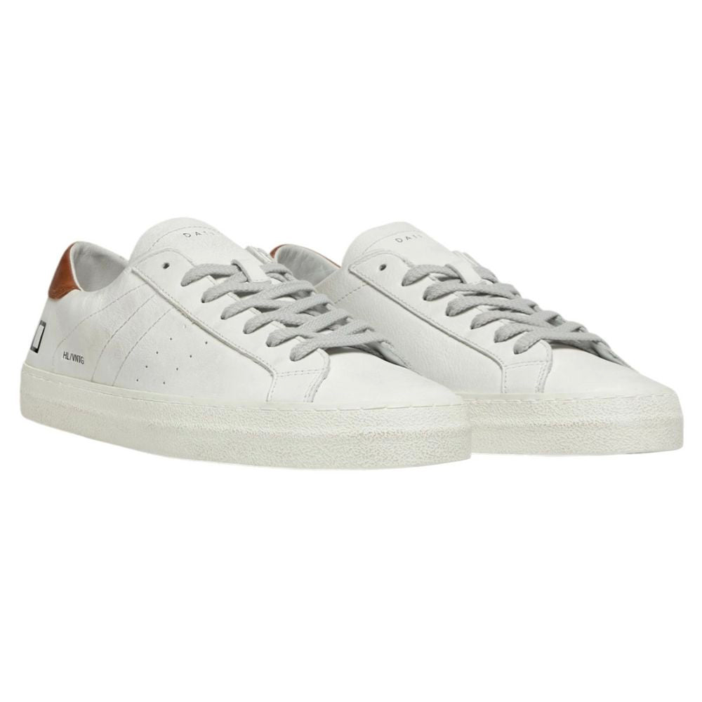 D.A.T.E White Leather Sneaker - ACCEXO
