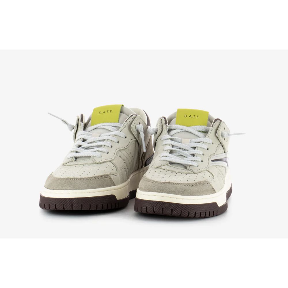 D.A.T.E Beige Leather Sneaker - ACCEXO