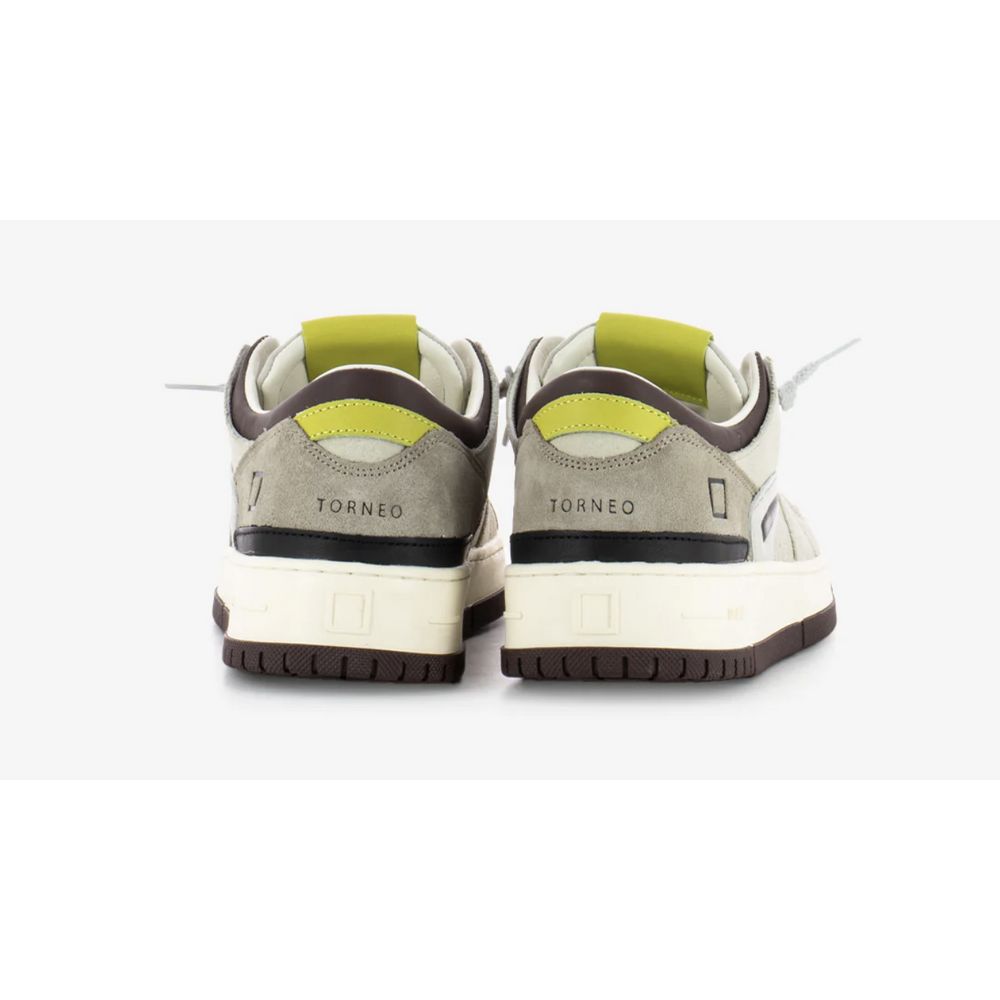 D.A.T.E Beige Leather Sneaker - ACCEXO