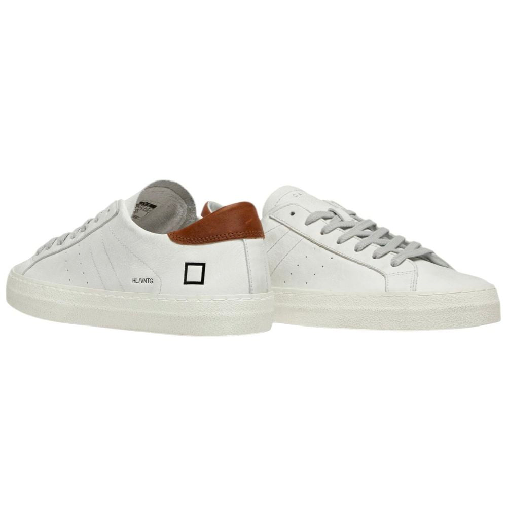D.A.T.E White Leather Sneaker - ACCEXO