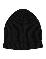 Dolce & Gabbana Black Cashmere Knitted Winter Beanie Hat for Men