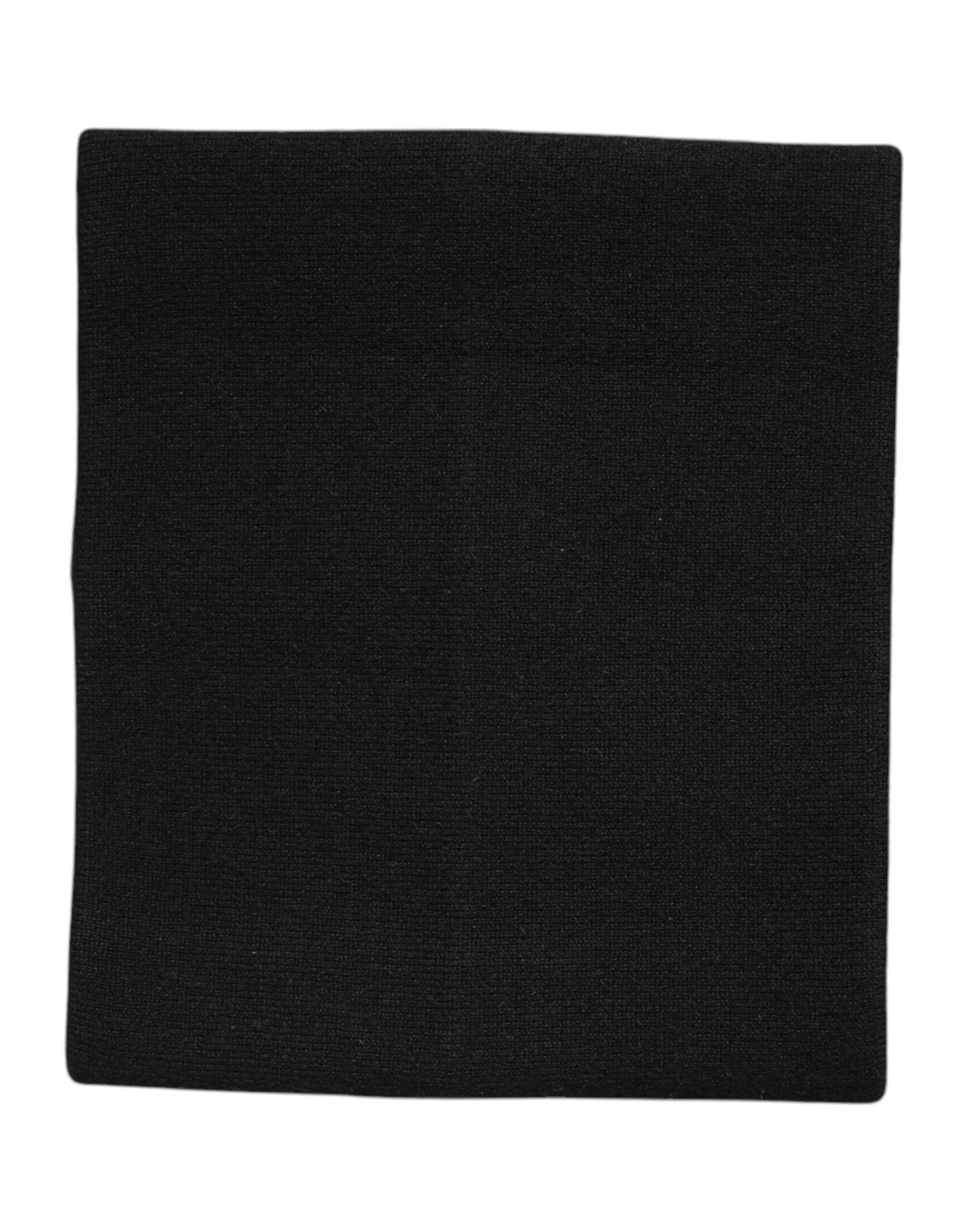 Dolce & Gabbana Black Cashmere Knitted Neck Warmer Foulard Scarf for Women