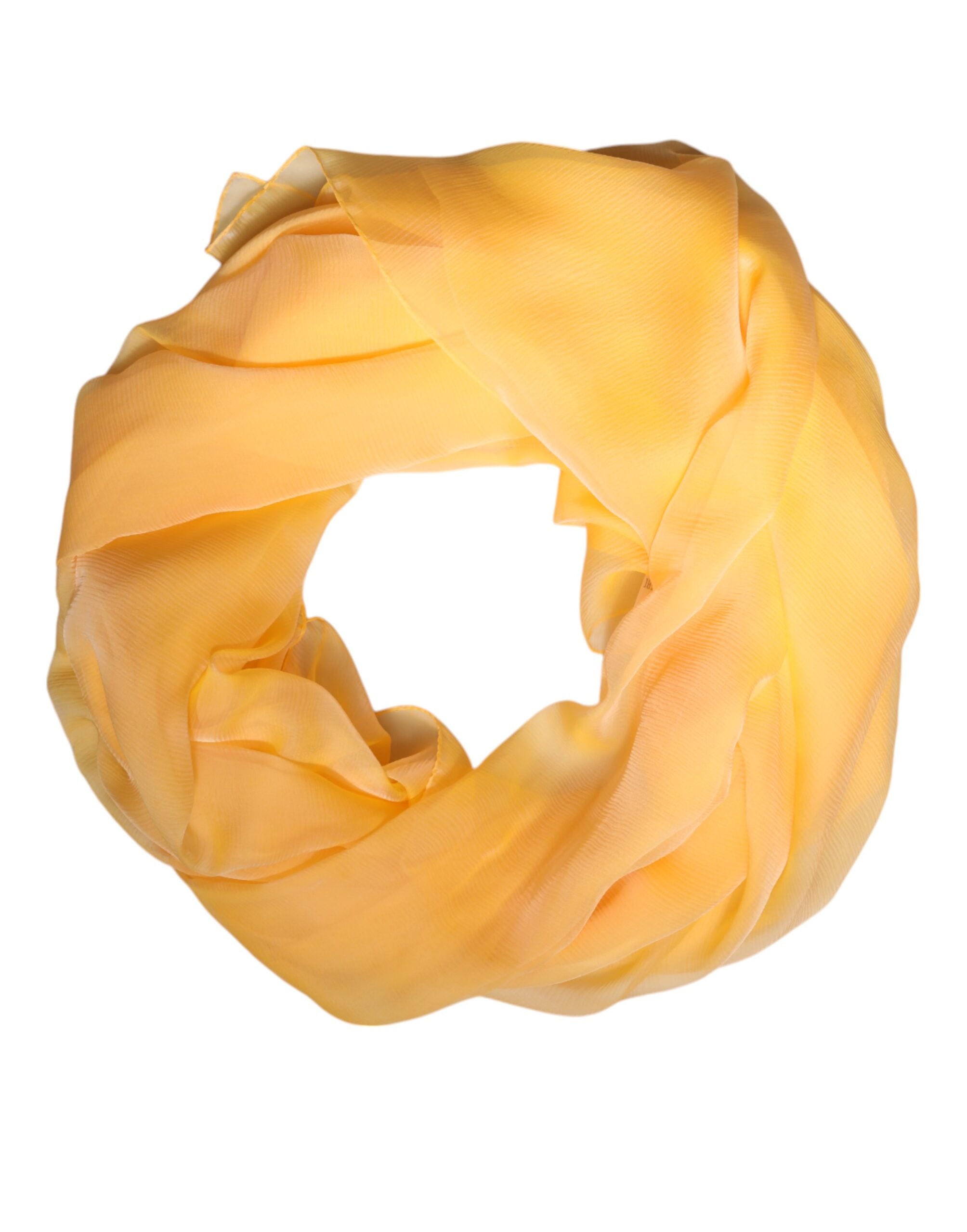 Dolce & Gabbana Yellow Silk Rectangle Wrap Shawl Scarf for Women