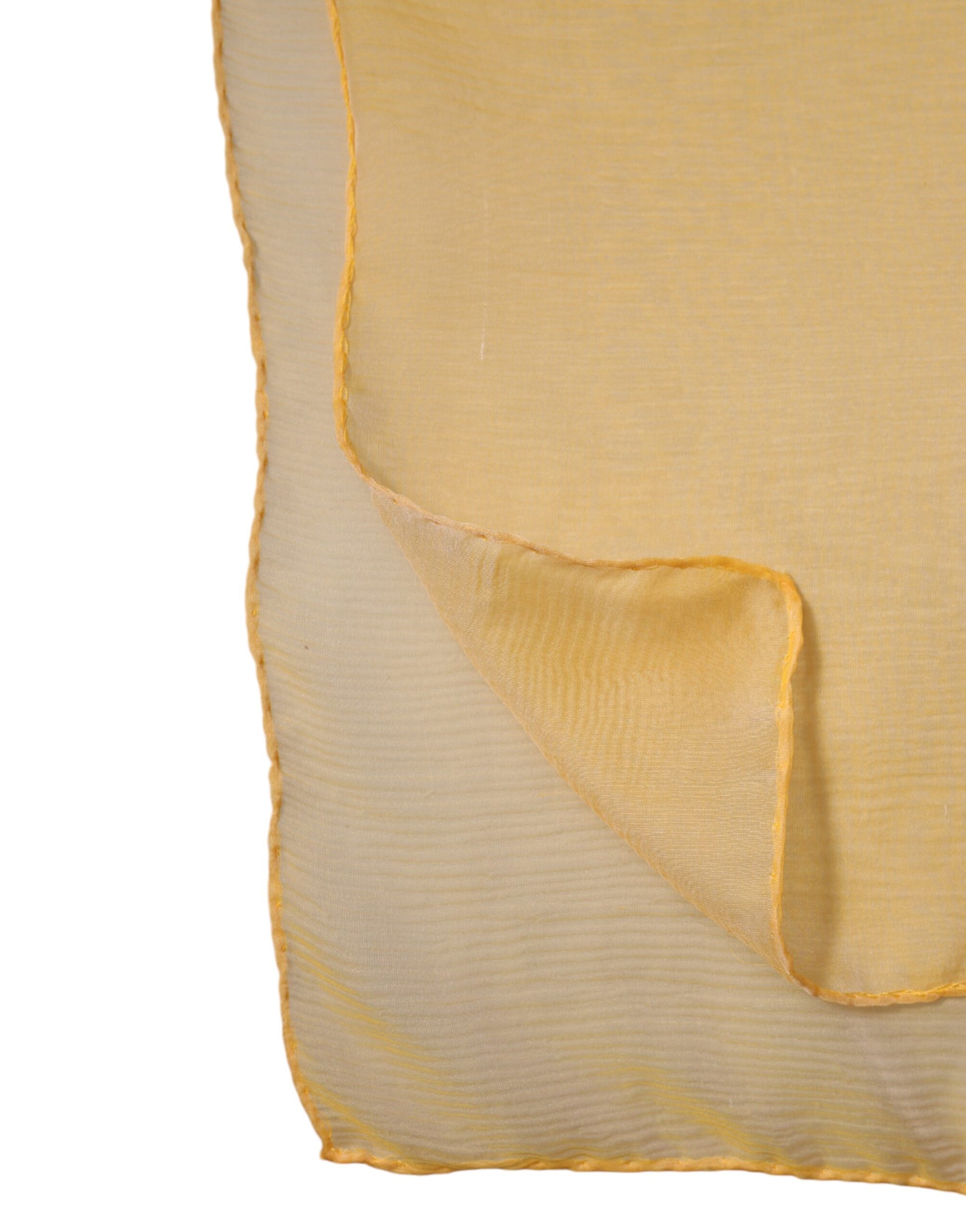 Dolce & Gabbana Yellow Silk Rectangle Wrap Shawl Scarf - ACCEXO