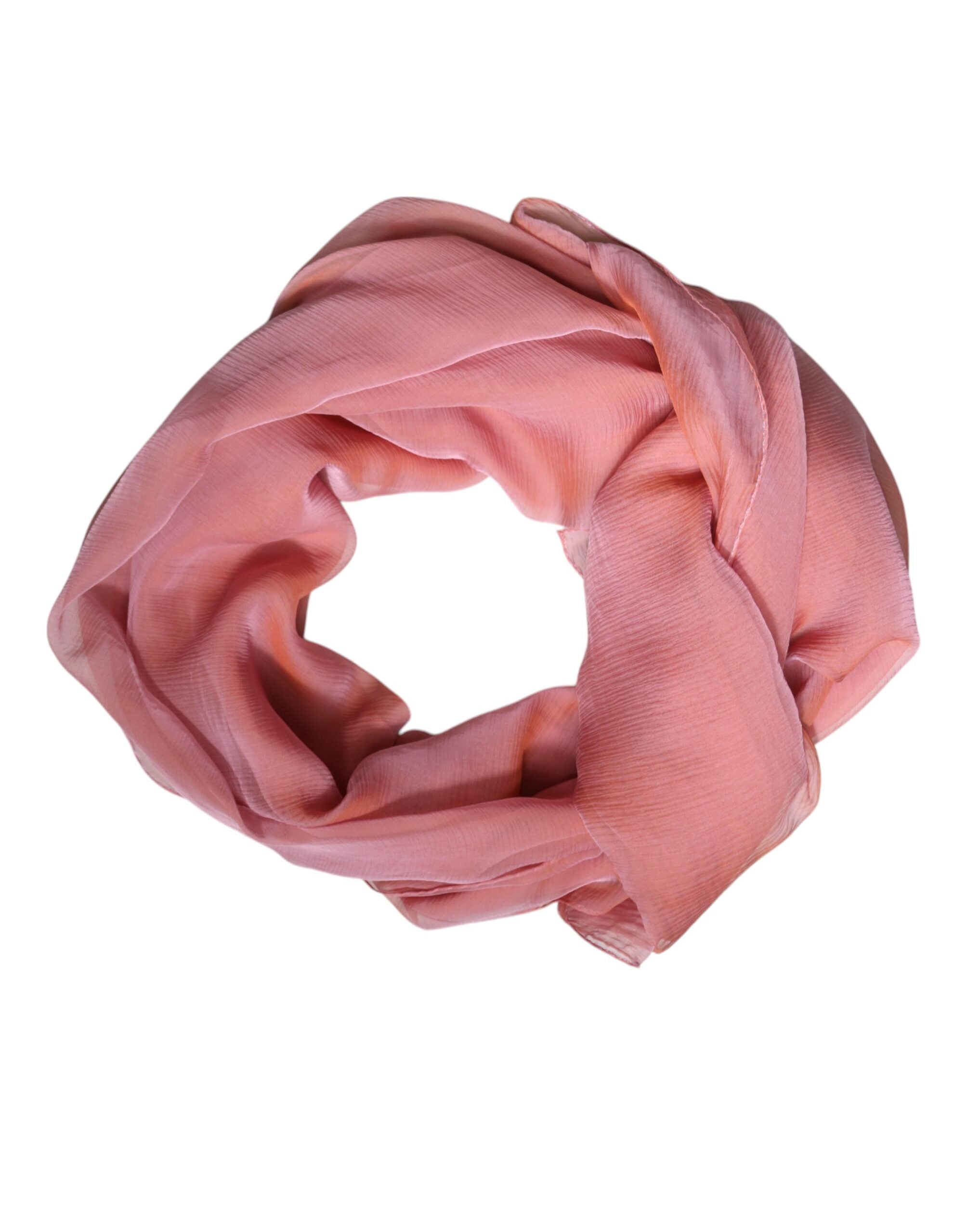 Dolce & Gabbana Pink Silk Rectangle Women Wrap Shawl Scarf - ACCEXO