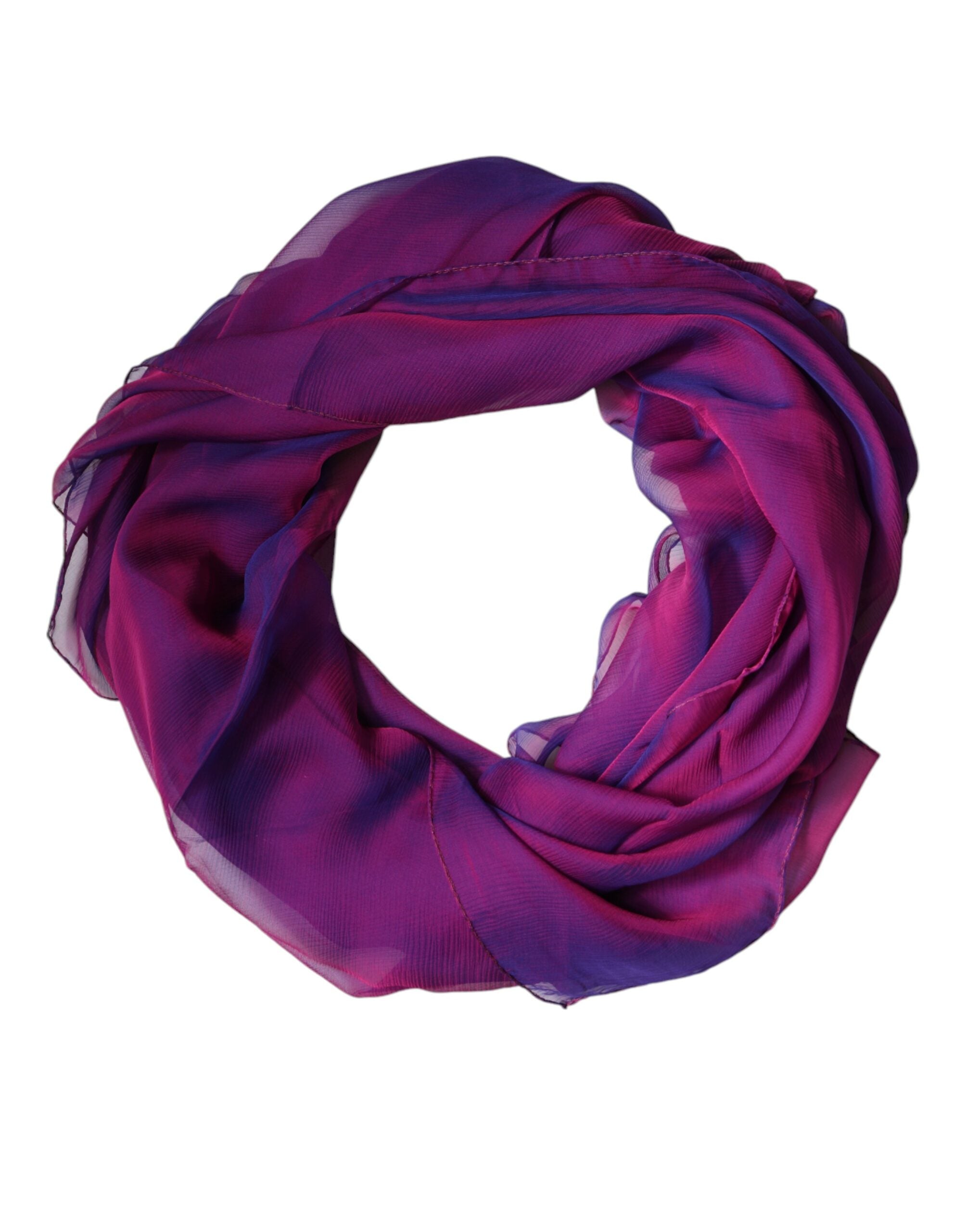 Dolce & Gabbana Purple Silk Rectangle Wrap Shawl Scarf for Women