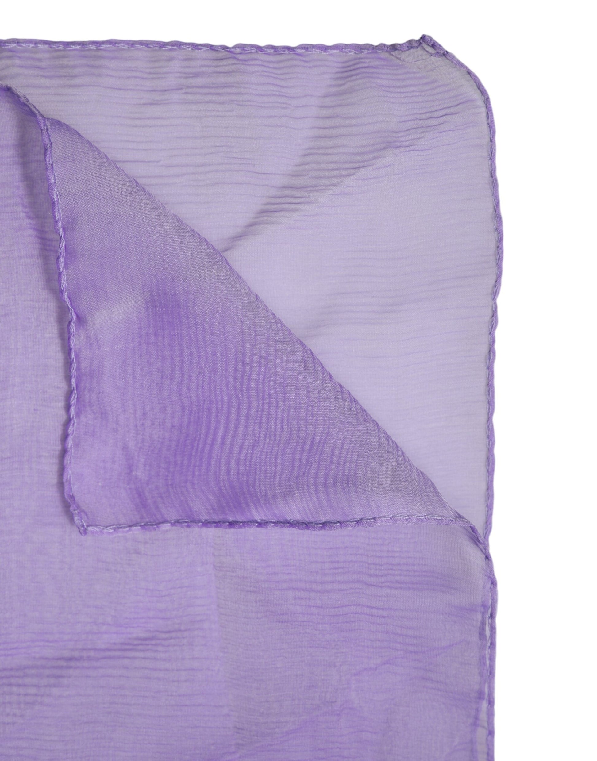 Dolce & Gabbana Purple Silk Rectangle Wrap Shawl Scarf - ACCEXO