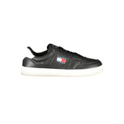 Tommy Hilfiger Black Leather Men Sneaker