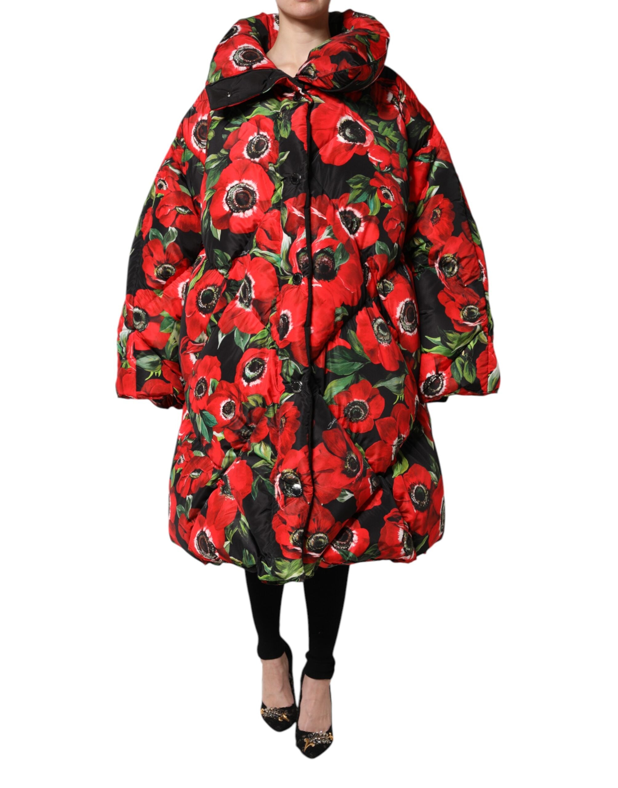 Dolce & Gabbana Multicolor Floral Full Zip Padded Jacket for Women