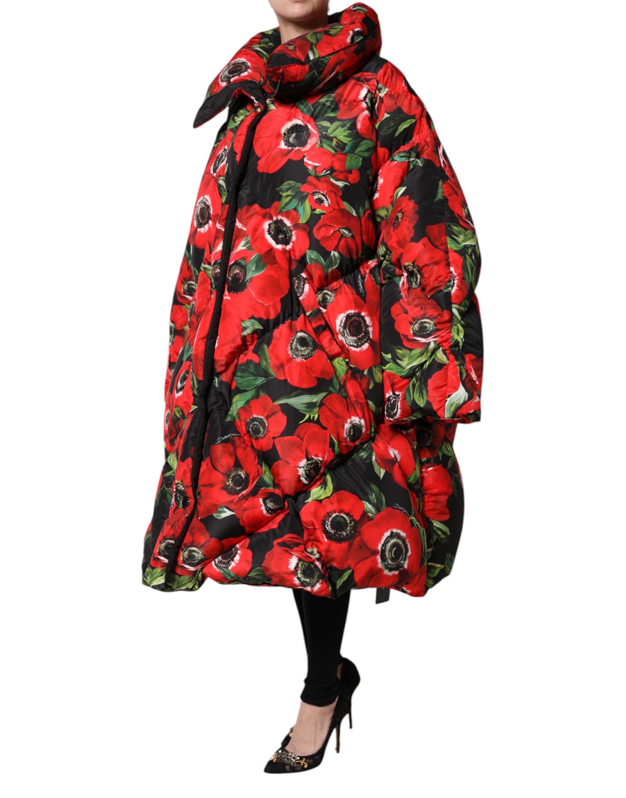 Dolce & Gabbana Multicolor Floral Full Zip Padded Jacket - ACCEXO
