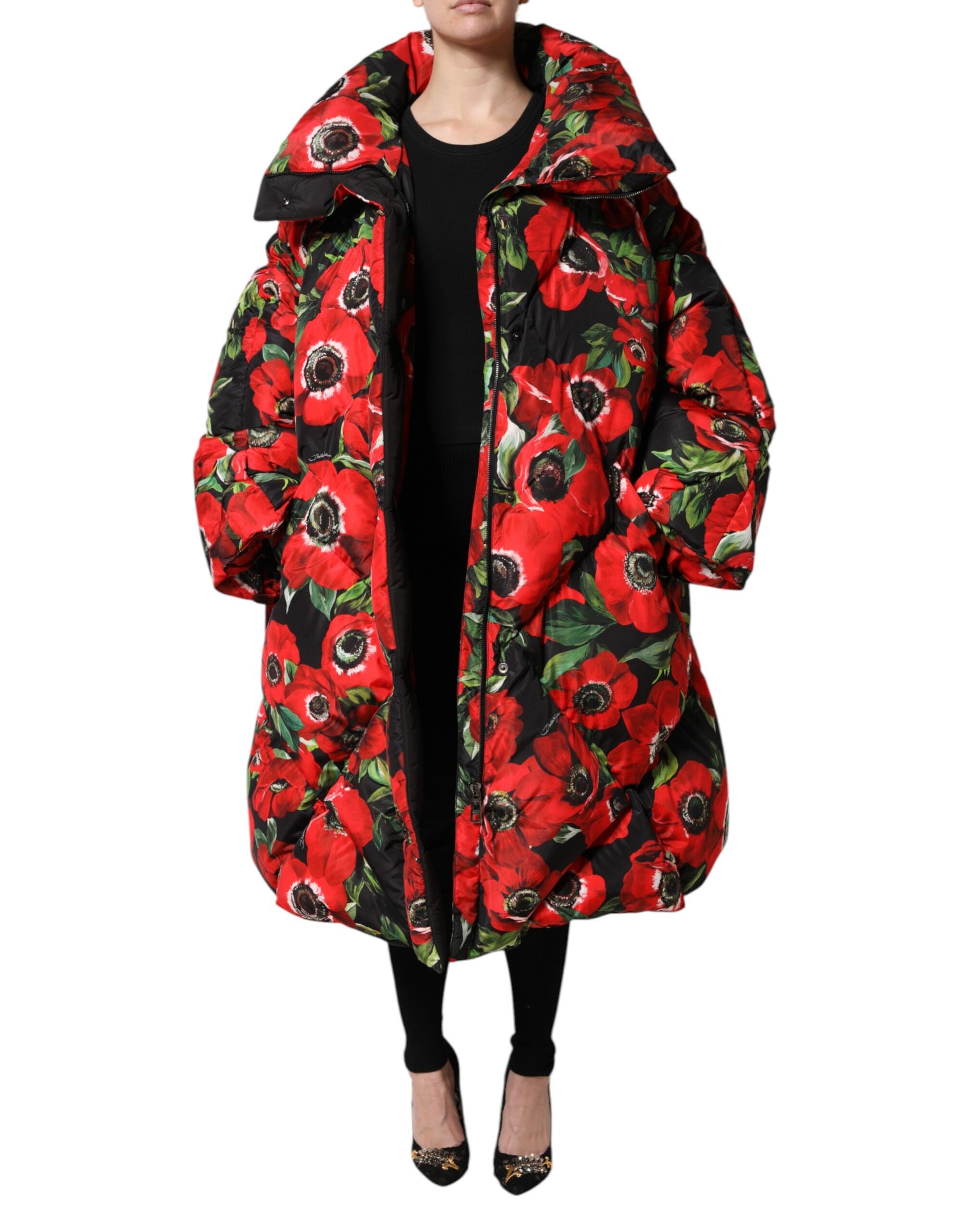 Dolce & Gabbana Multicolor Floral Full Zip Padded Jacket - ACCEXO