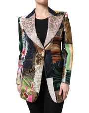 Dolce & Gabbana Multicolor Floral Patchwork Jacquard Jacket - ACCEXO