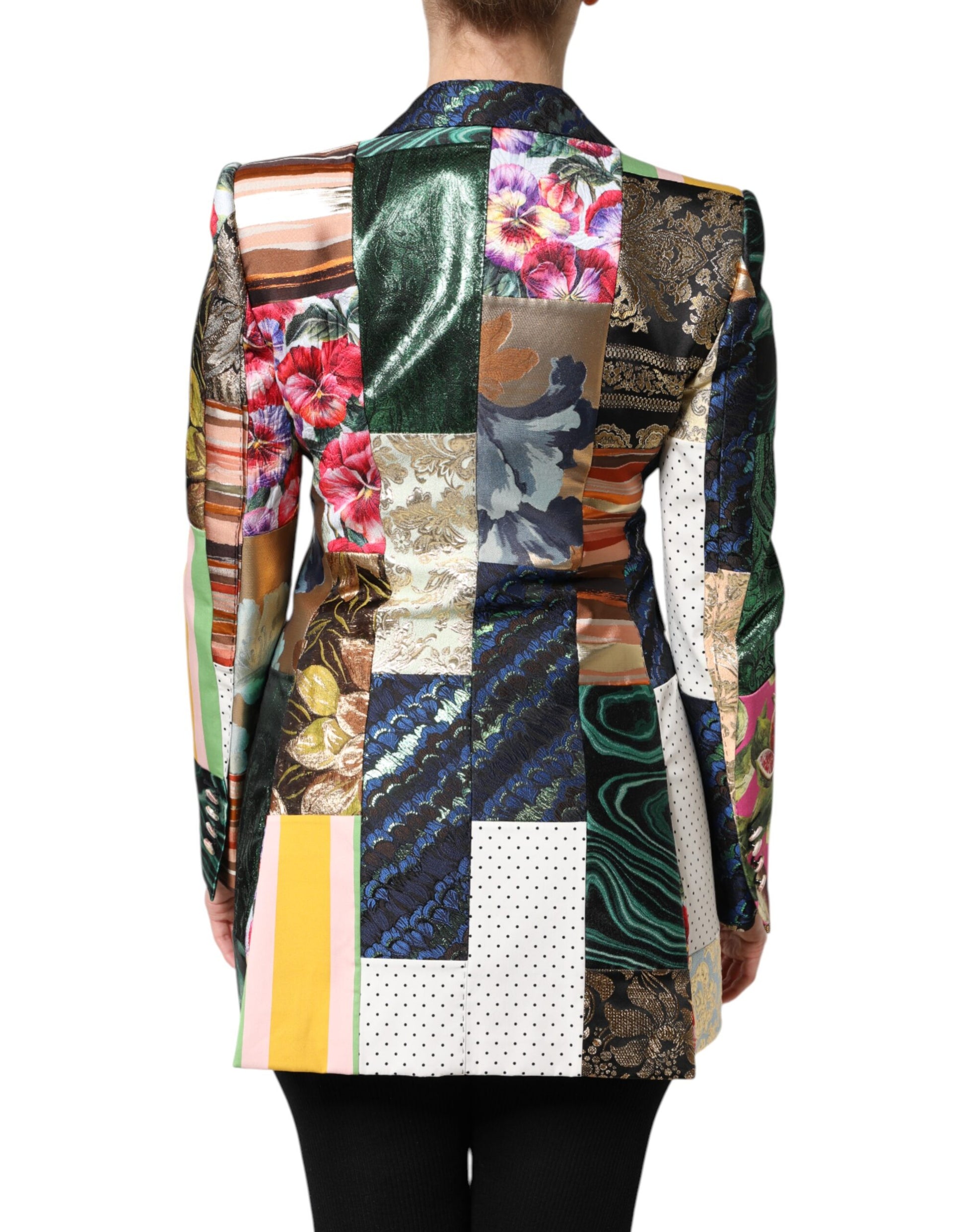 Dolce & Gabbana Multicolor Floral Patchwork Jacquard Jacket - ACCEXO