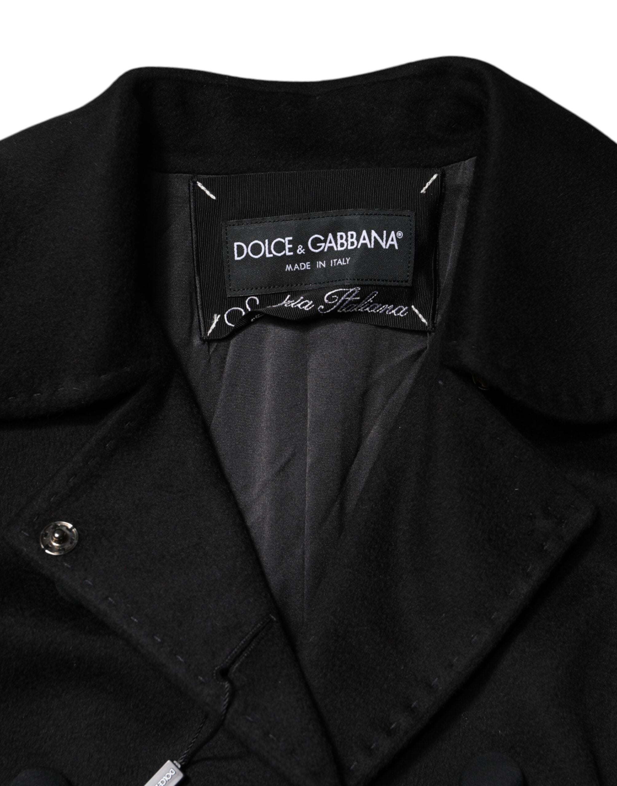 Dolce & Gabbana Black Wool Sartoria Italiano Blazer Jacket - ACCEXO