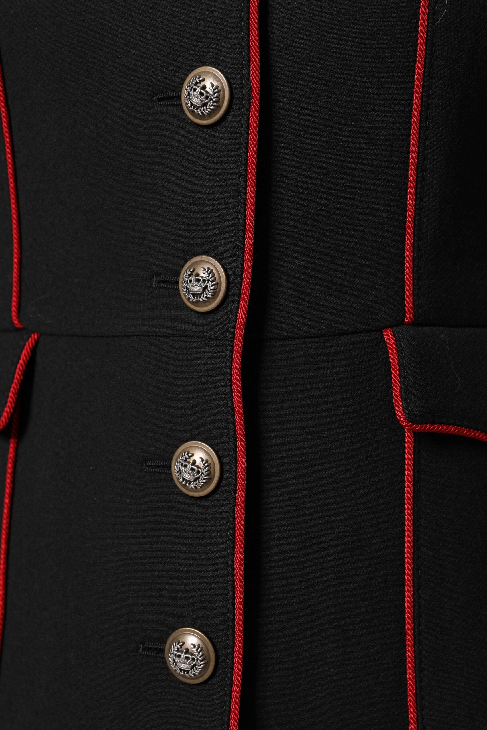 Dolce & Gabbana Black Wool Single Breasted Trench Coat Jacket - ACCEXO