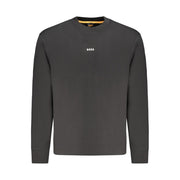 Hugo Boss Black Cotton Men Sweatshirt