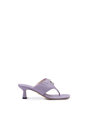 Mystic Purple Nappa Charlotte Leather Sandals - ACCEXO