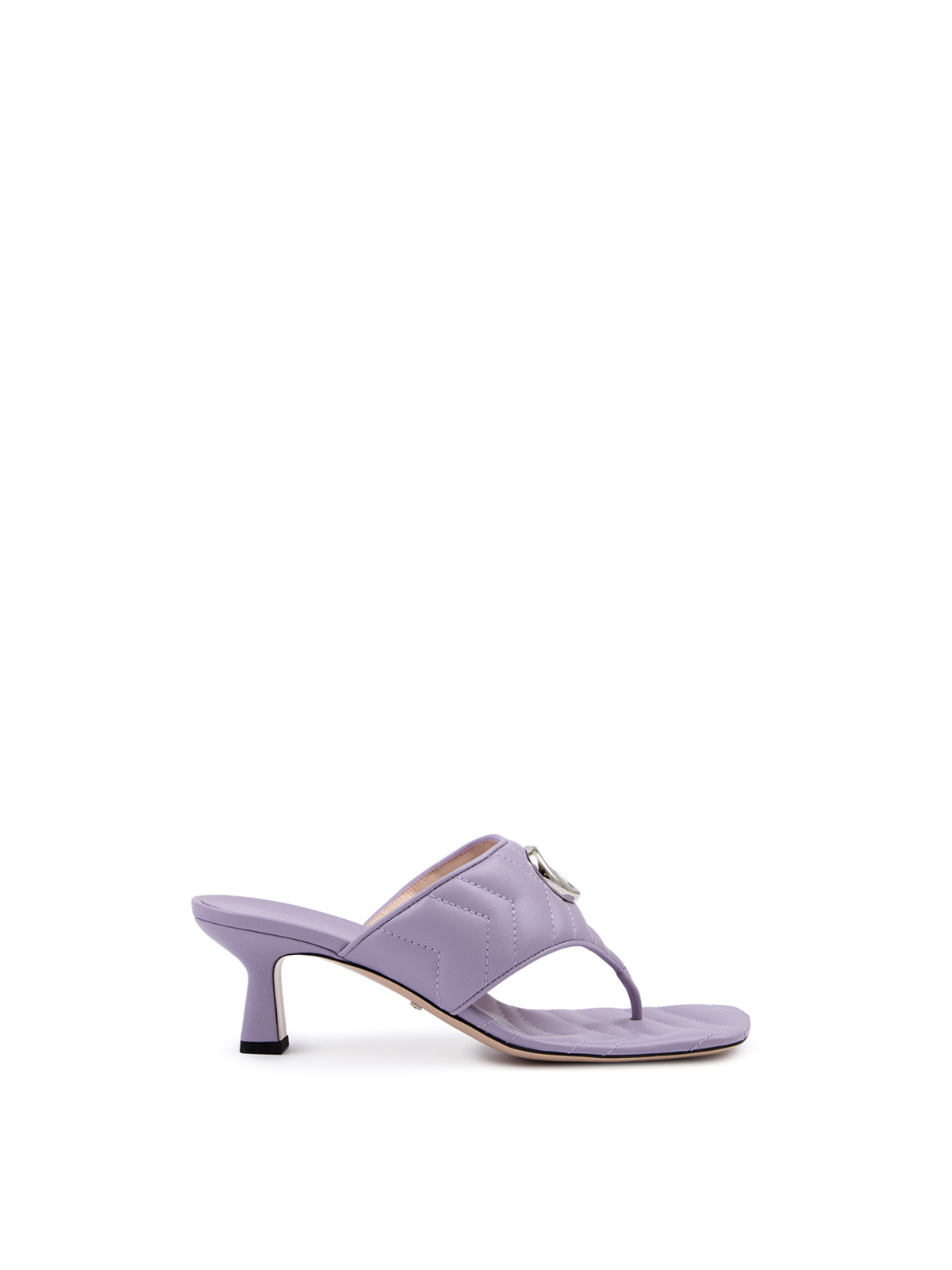 Mystic Purple Nappa Charlotte Leather Sandals - ACCEXO