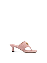 Gucci Mystic Pink Nappa Charlotte Leather Sandals - ACCEXO