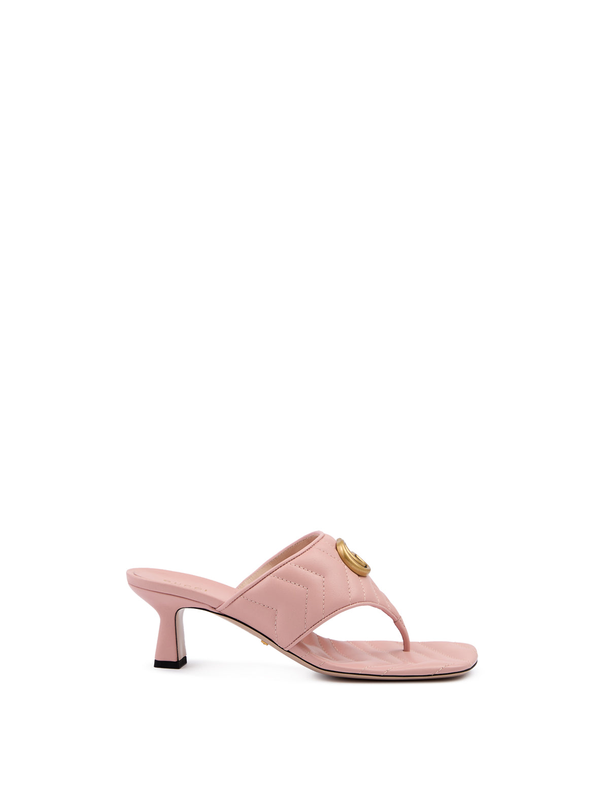 Gucci Mystic Pink Nappa Charlotte Leather Sandals - ACCEXO
