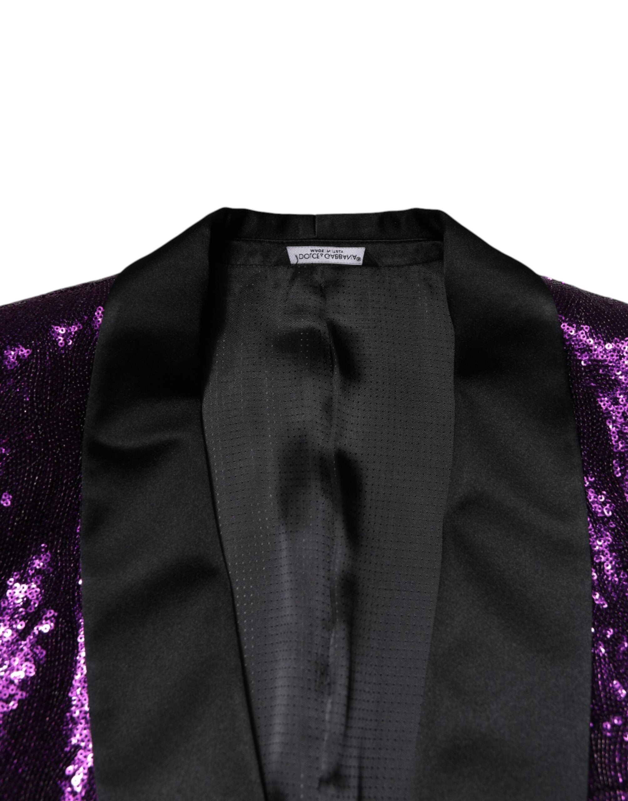 Dolce & Gabbana Purple SICILIA Sequin Embellish Coat Jacket - ACCEXO