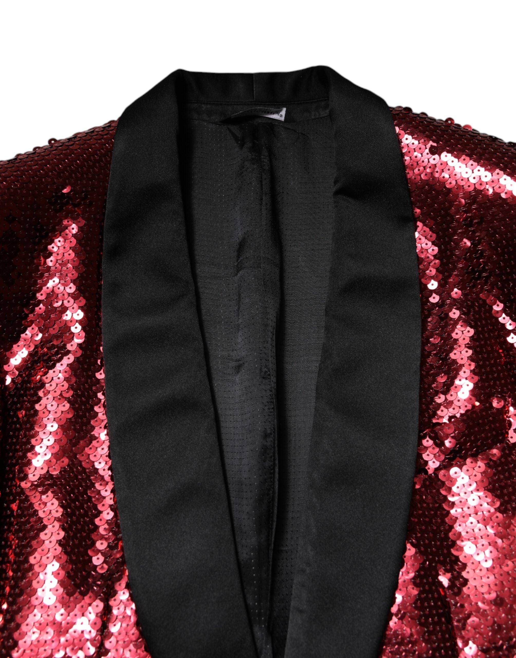 Dolce & Gabbana Red SICILIA Sequin Embellish Blazer Jacket - ACCEXO