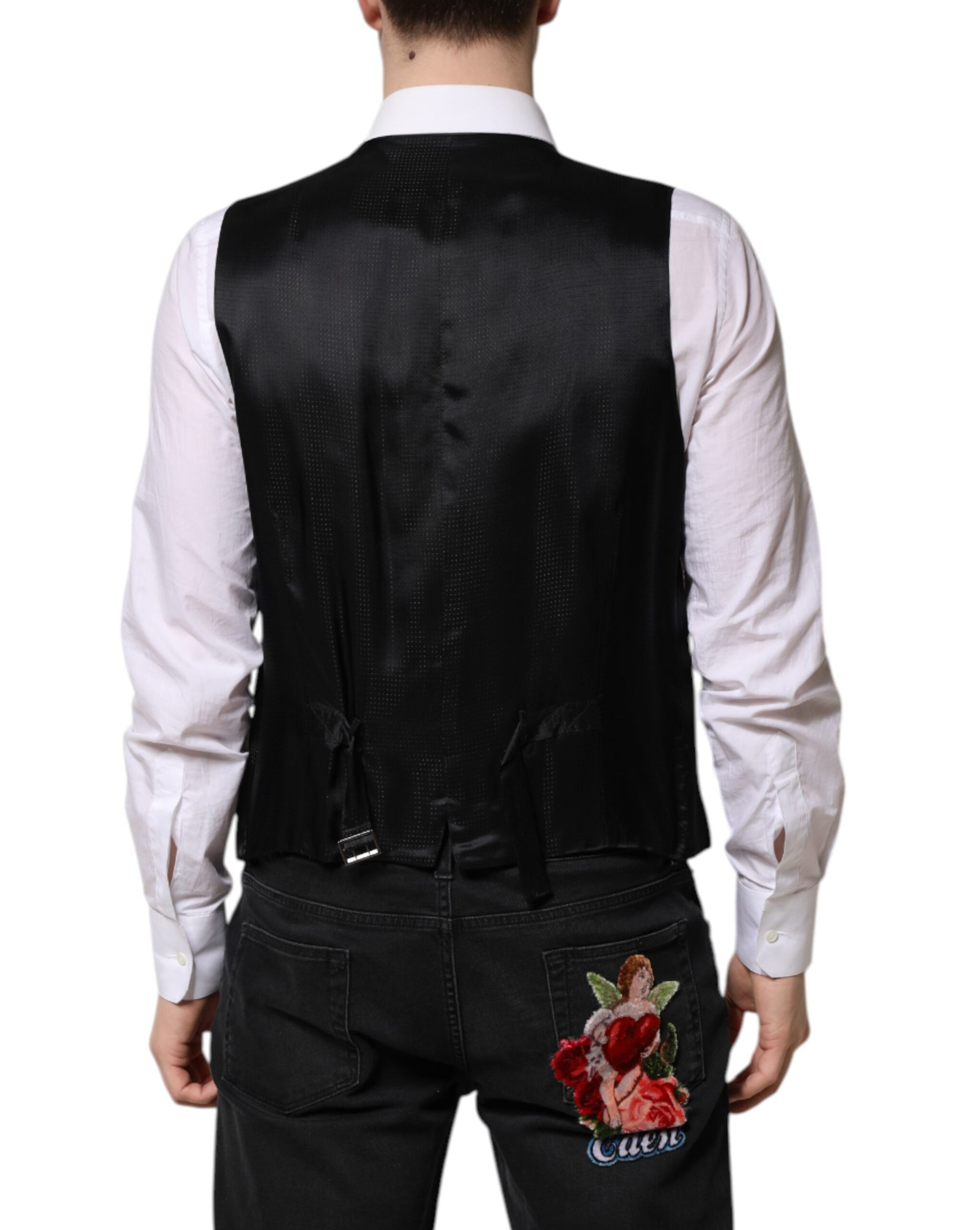 Dolce & Gabbana Purple Sequined Dress Formal Waistcoat Vest - ACCEXO