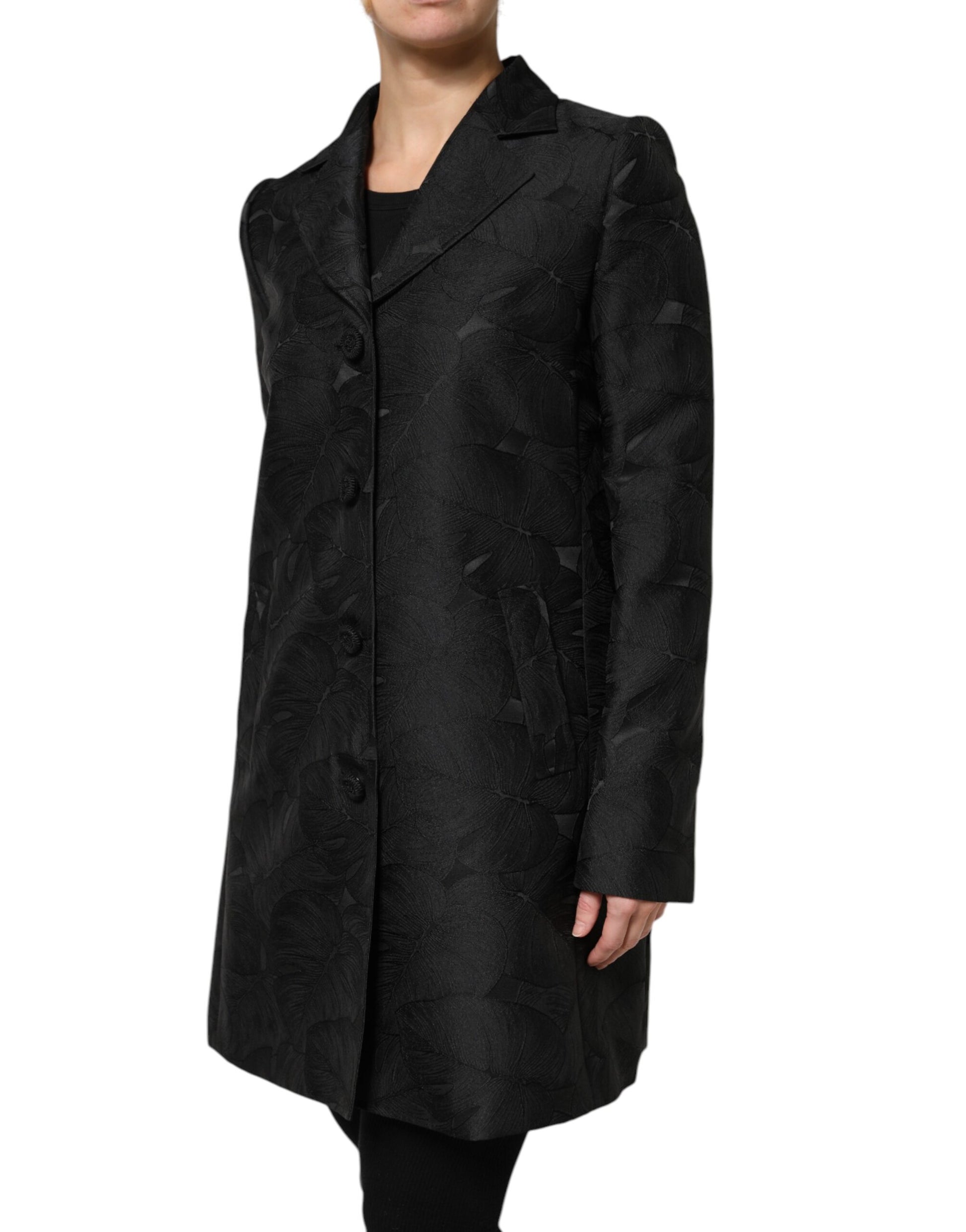 Dolce & Gabbana Black Single Breasted Trench Coat Jacket - ACCEXO