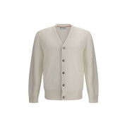 Brunello Cucinelli White Cashmere Cardigan