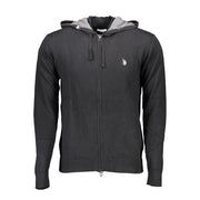 U.S. POLO ASSN. Black Cotton Mens Cardigan