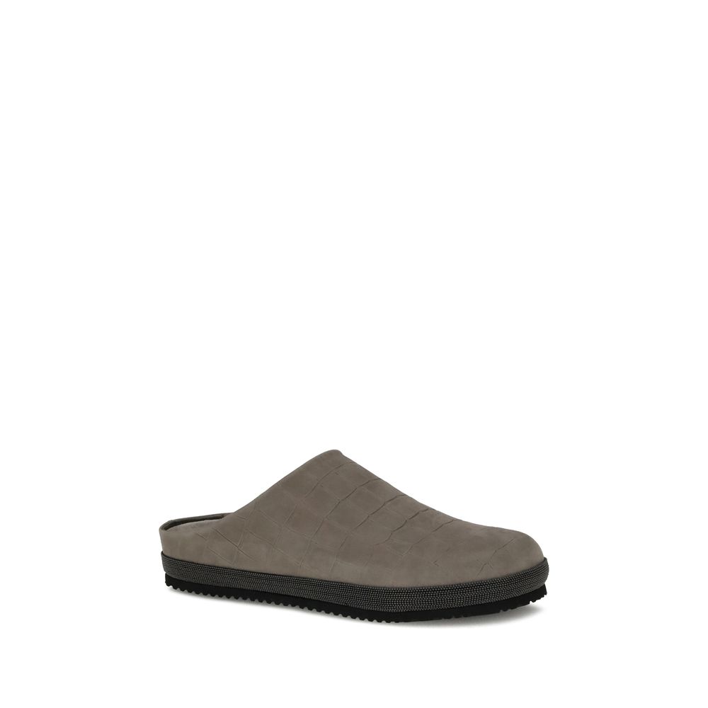 Brunello Cucinelli Leather Sabots - ACCEXO