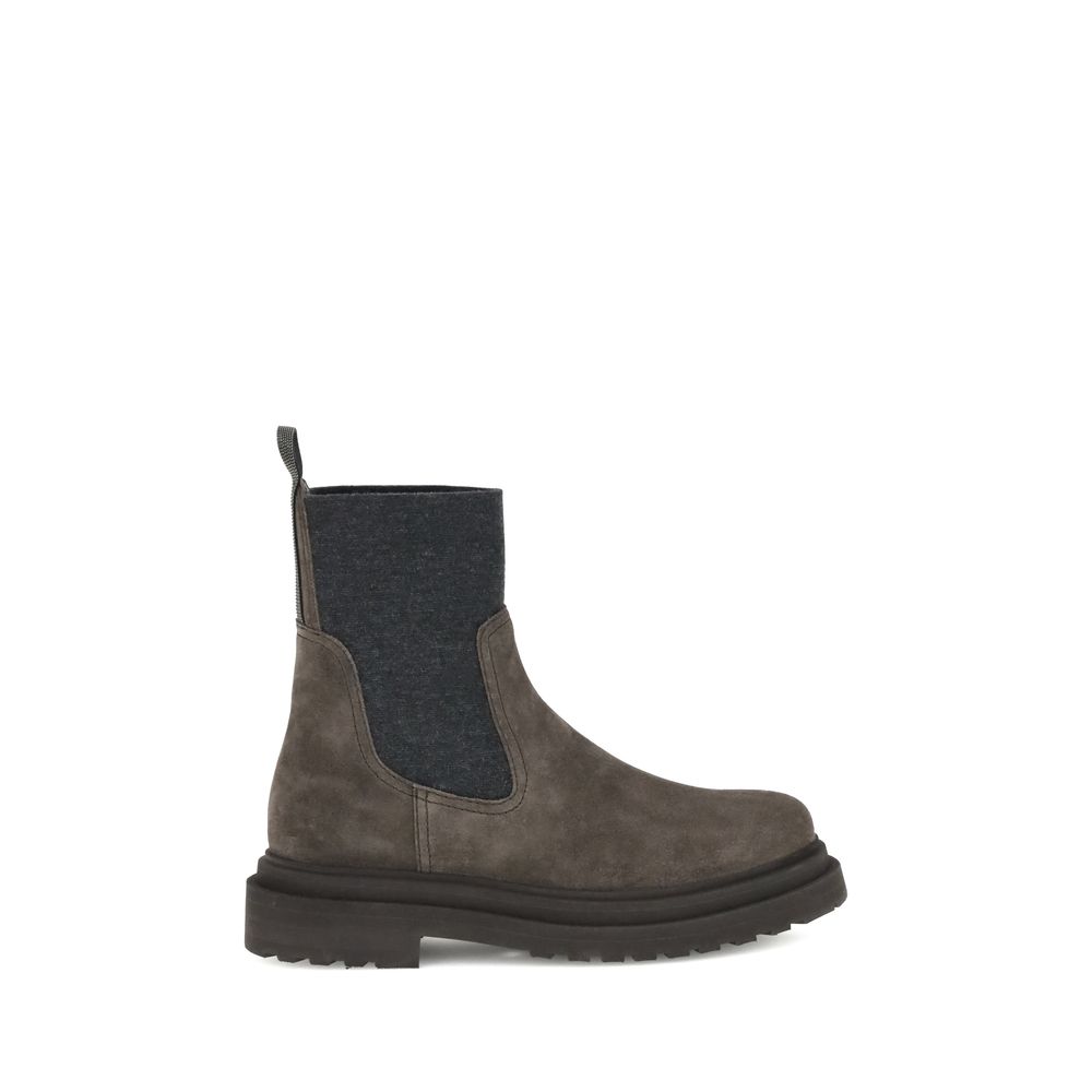 Brunello Cucinelli Suede Ankle Boots - ACCEXO