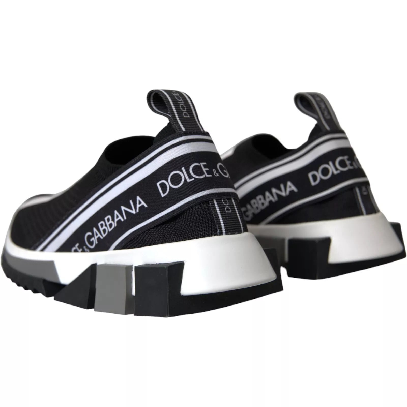 Dolce & Gabbana Black White Slip On Sorrento Sneakers Shoes Secondary image