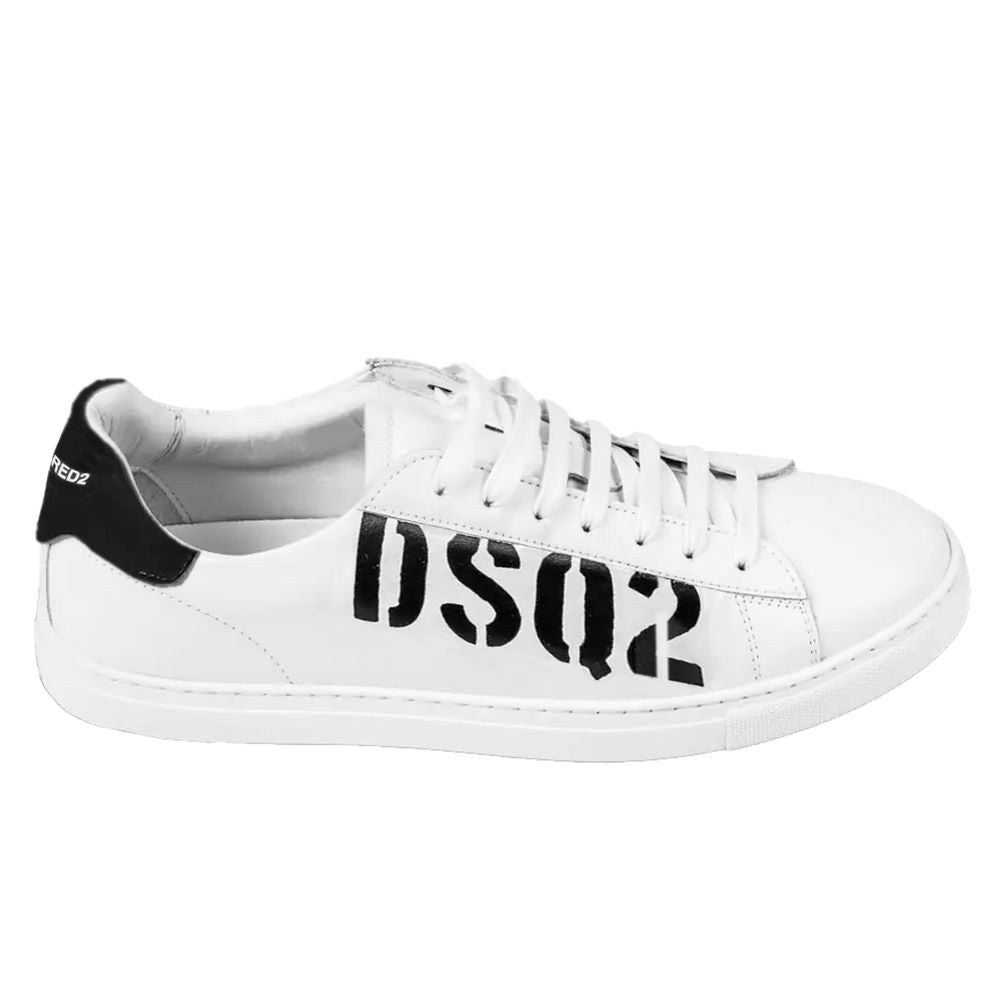 Dsquared² White Calfskin Sneaker - ACCEXO