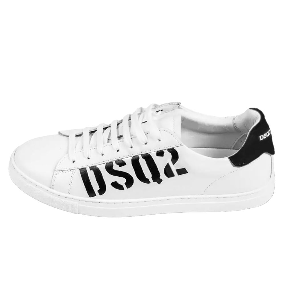 Dsquared² White Calfskin Sneaker - ACCEXO