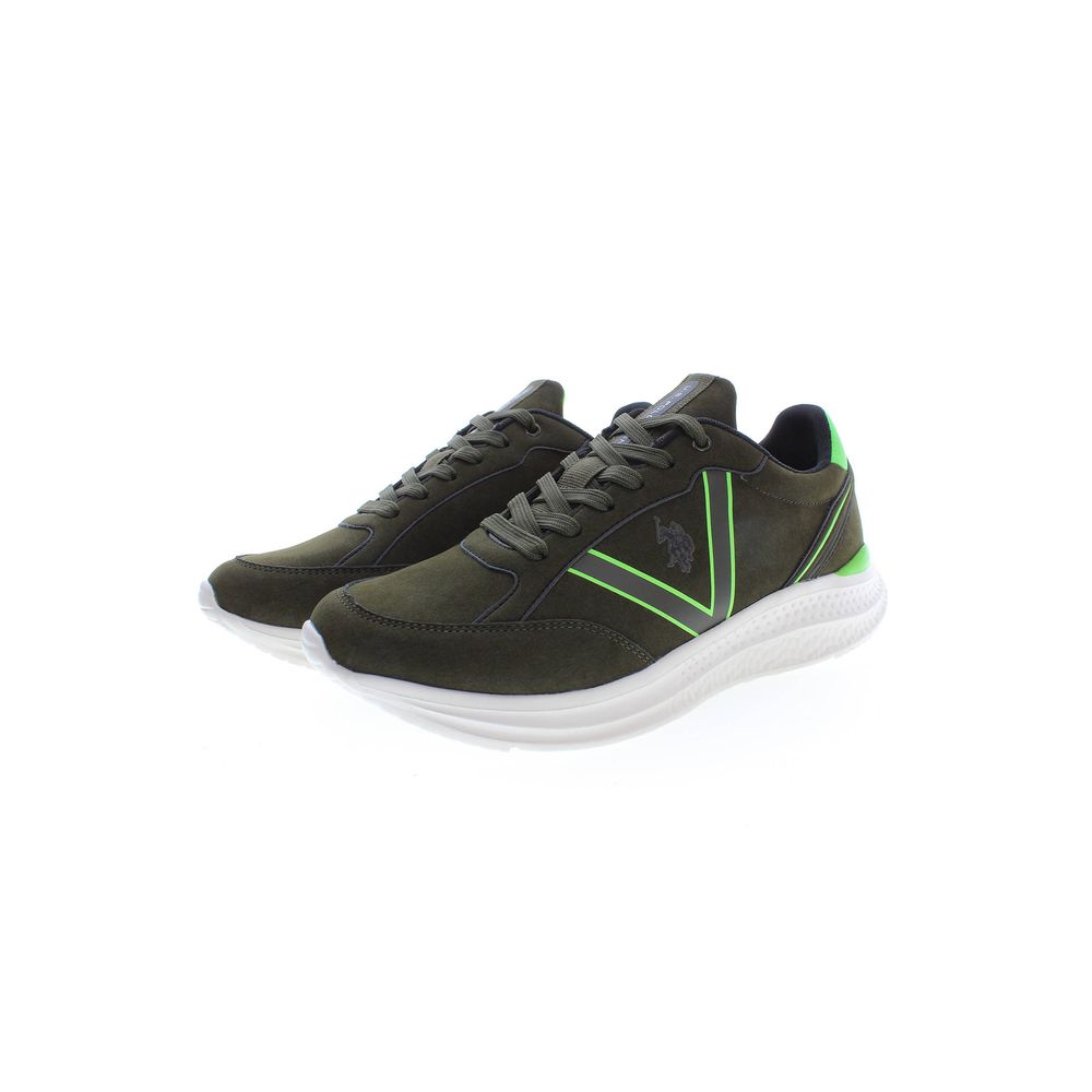 U.S. POLO ASSN. Green Polyester Men Sneaker - ACCEXO