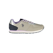 U.S. POLO ASSN. Silver Polyester Women Sneaker