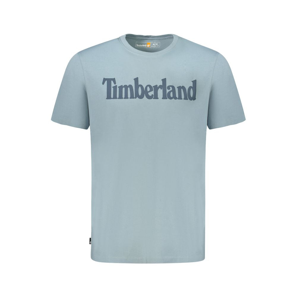 Timberland Light Blue Organic Cotton Men T-Shirt - ACCEXO