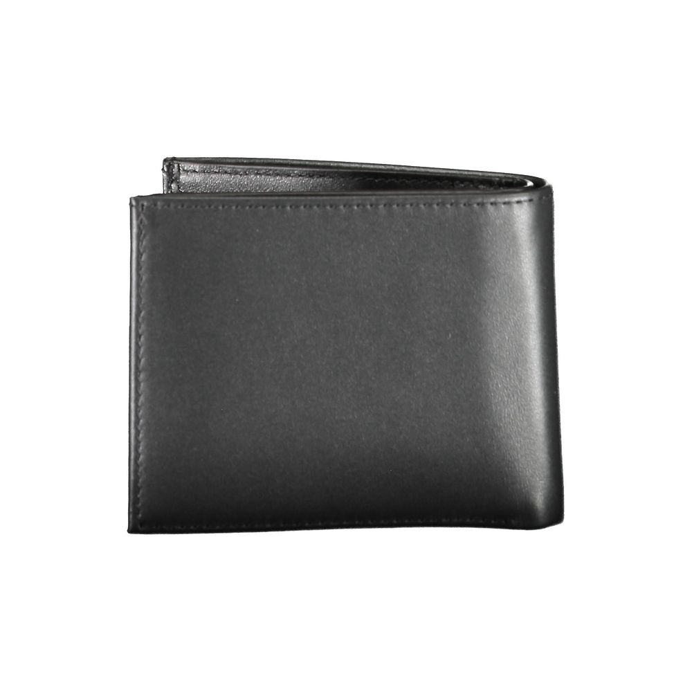 Calvin Klein Black Leather Dual Compartment Men Wallet w/ RFID Blocking