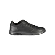 Tommy Hilfiger Black Leather Men Sneaker