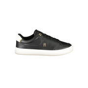 Tommy Hilfiger Black Leather Women Sneaker