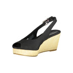 Tommy Hilfiger Black Polyester Women Sandal