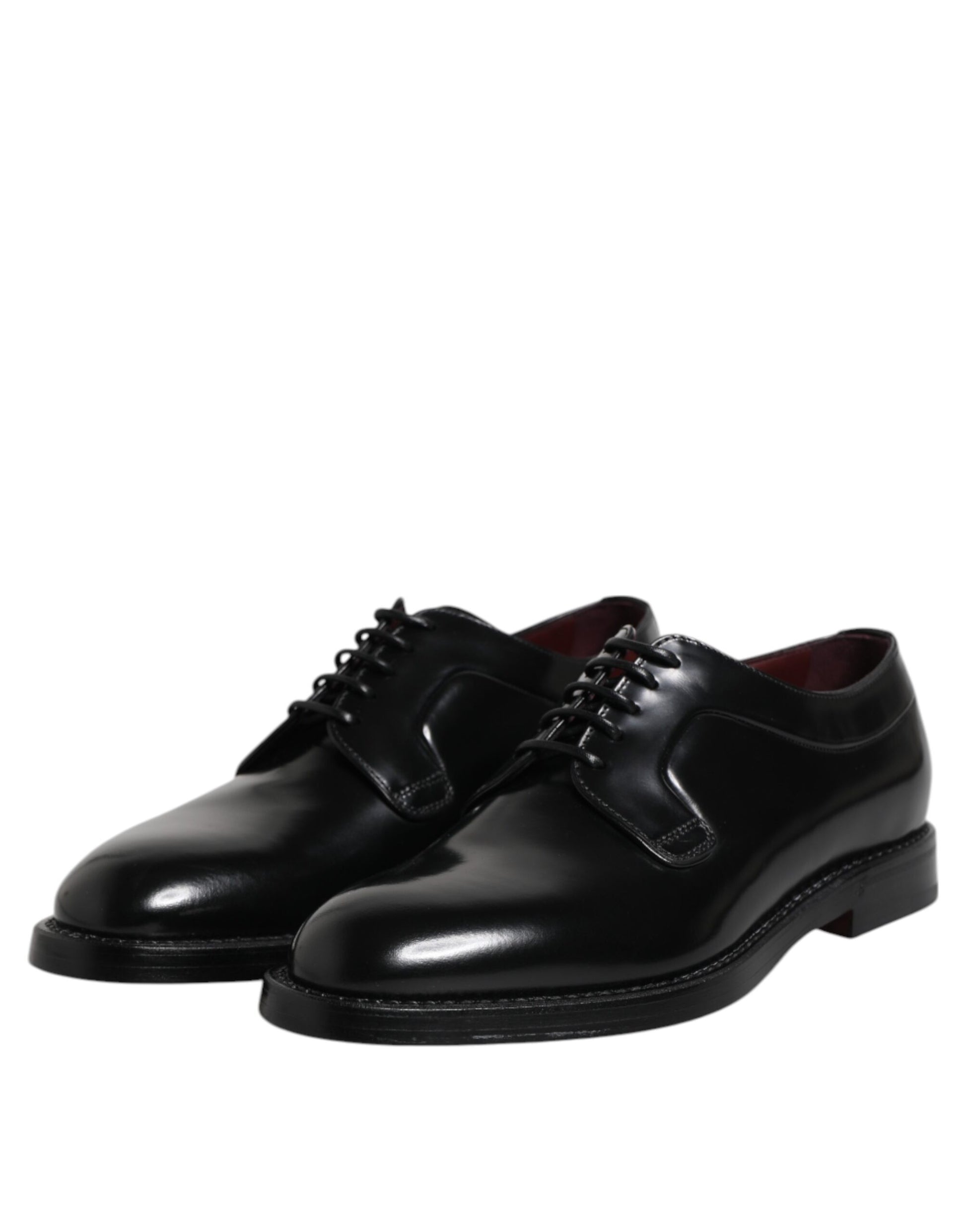 Dolce & Gabbana Black Leather Lace Up Derby Dress Formal Shoes - ACCEXO