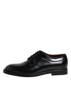 Dolce & Gabbana Black Leather Lace Up Derby Dress Formal Shoes - ACCEXO