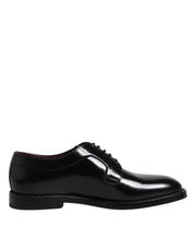 Dolce & Gabbana Black Leather Lace Up Derby Dress Formal Shoes - ACCEXO